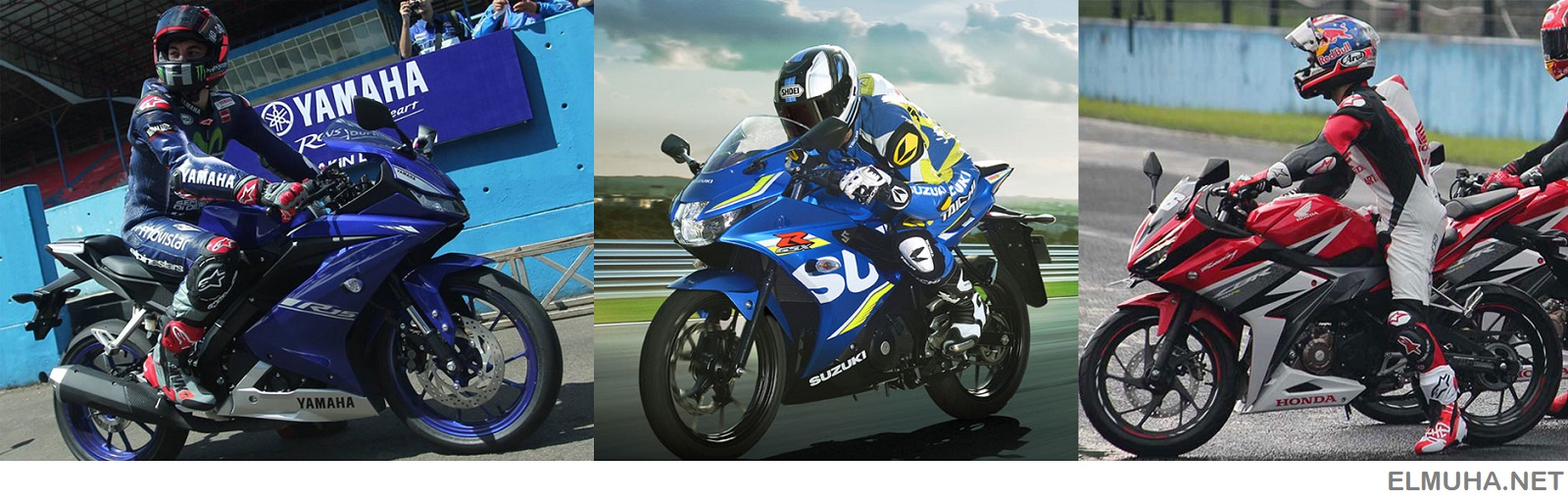 Suzuki GSX-R150 vs Honda CBR150R vs Yamaha R15 2017