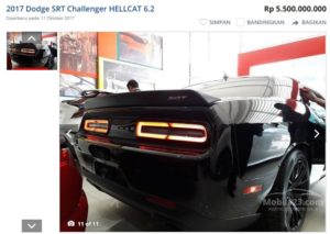 Harga Dodge Challenger SRT Hellcat di Indonesia