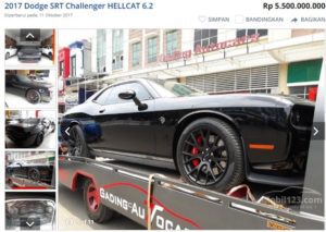 Harga Dodge Challenger di Indonesia