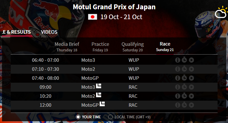 Jadwal MotoGP Motegi Jepang 2018, Siang loh jangan lupa!