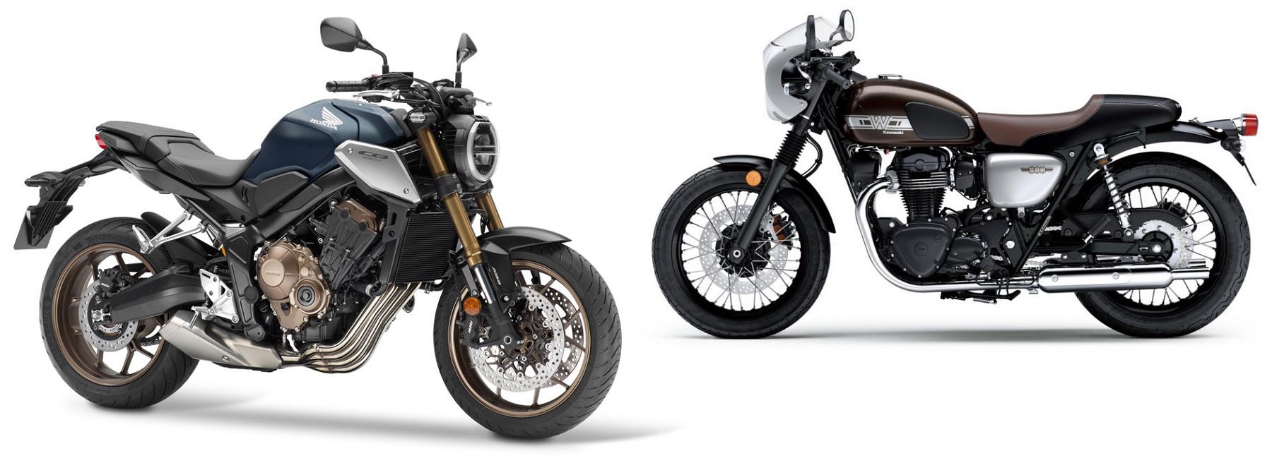 Pilih New Kawasaki W800 atau Honda CB650R 2019?