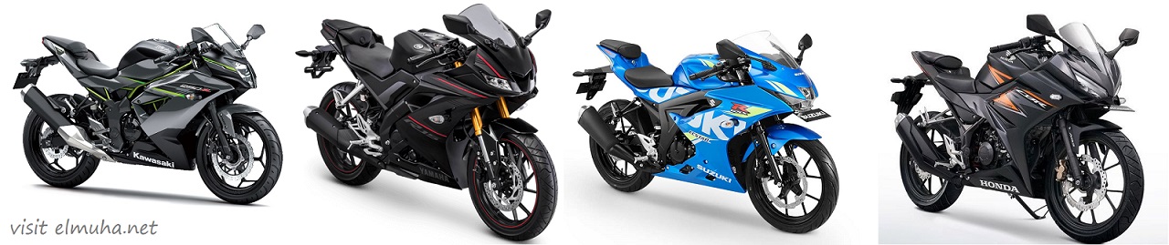 Kawasaki Ninja 250SL vs CBR150R vs R15 v3 vs GSX-R150 small