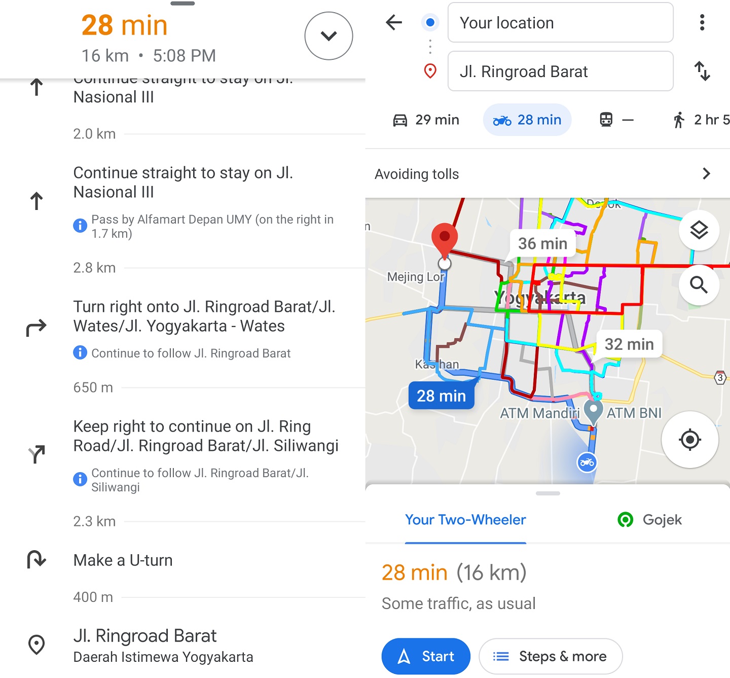 Tips trik menggunakan google maps untuk touring motor di perkotaan